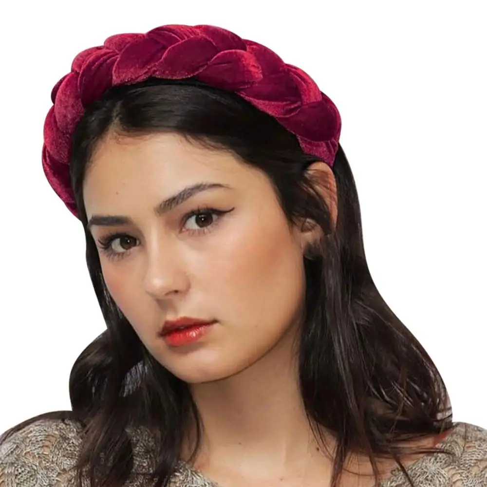 

Fashion Velvet Braid Hairband Women Hair Head Hoop Sweet Girls Hair Headband Hair Ornaments Braid 30AG02