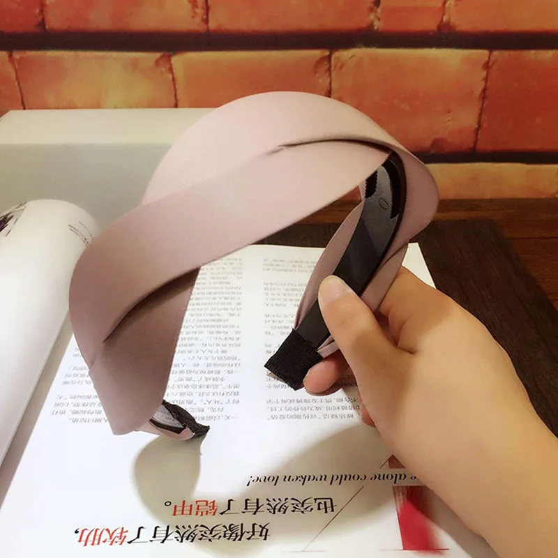 

Vintage Women Headband Turban Elastic Female Hair Bands Head Hoop New Wave Cross Solid Color Girls Hairband Hair Accessories