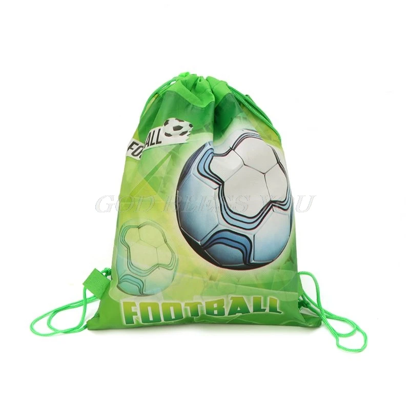 Non-woven Fabric Bag Outdoor Sport Gym Backpack Sitonelectic Football Drawstring Storage Bag 