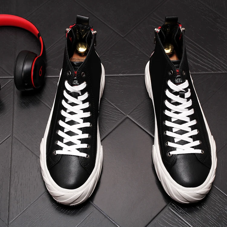 Men Casual Shoes Leather Shoes Men Spring Autumn Fashion Men Boots Fashion New Casual Leather Boots Genuine Leather Men Shoes