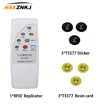 Handheld Rfid Card Reader Rfid Writer T5577 Duplicator 125/250/375/500KHz Card EM4305 Reader Writer Copier rfid em4305 reader and writer 125 134 2khz iso 11784 85 card reader animal chip write code machine burn code machine sdk