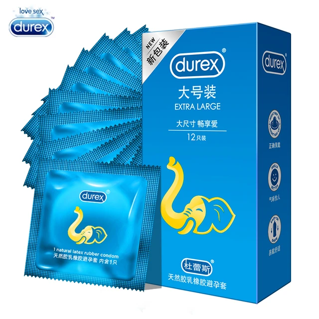 Durex prezervatif XXL 56mm büyük boy ekstra yağlar Ultra ince doğal lateks  Penis kollu komik prezervatif adam için samimi seks ürün - AliExpress