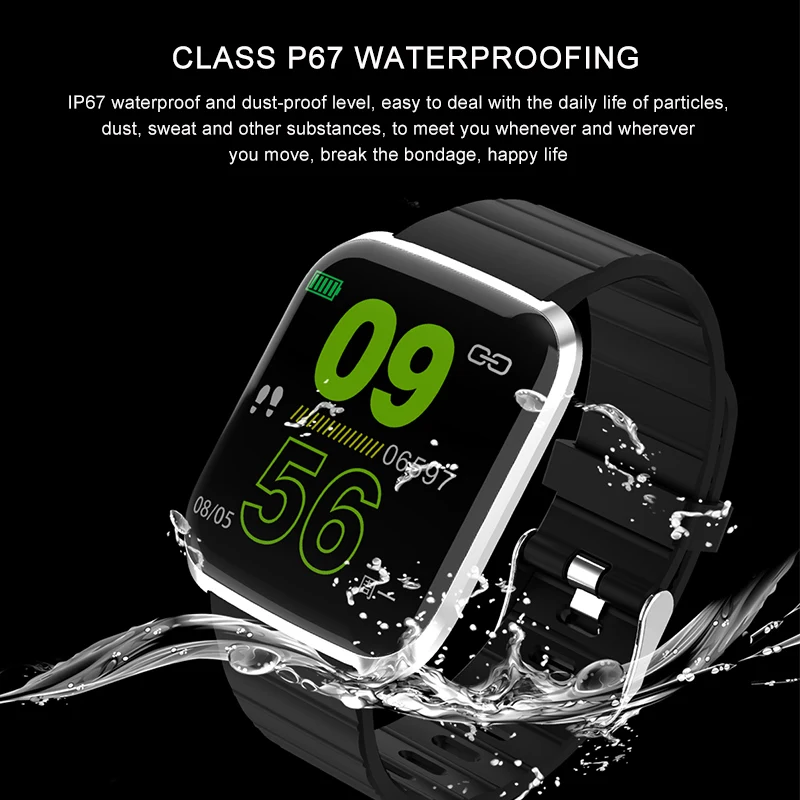 116 PRO Bluetooth Смарт-часы IP67 водонепроницаемый смарт-часы монитор сердечного ритма несколько спортивных моделей фитнес-трекер Мужская и женская одежда