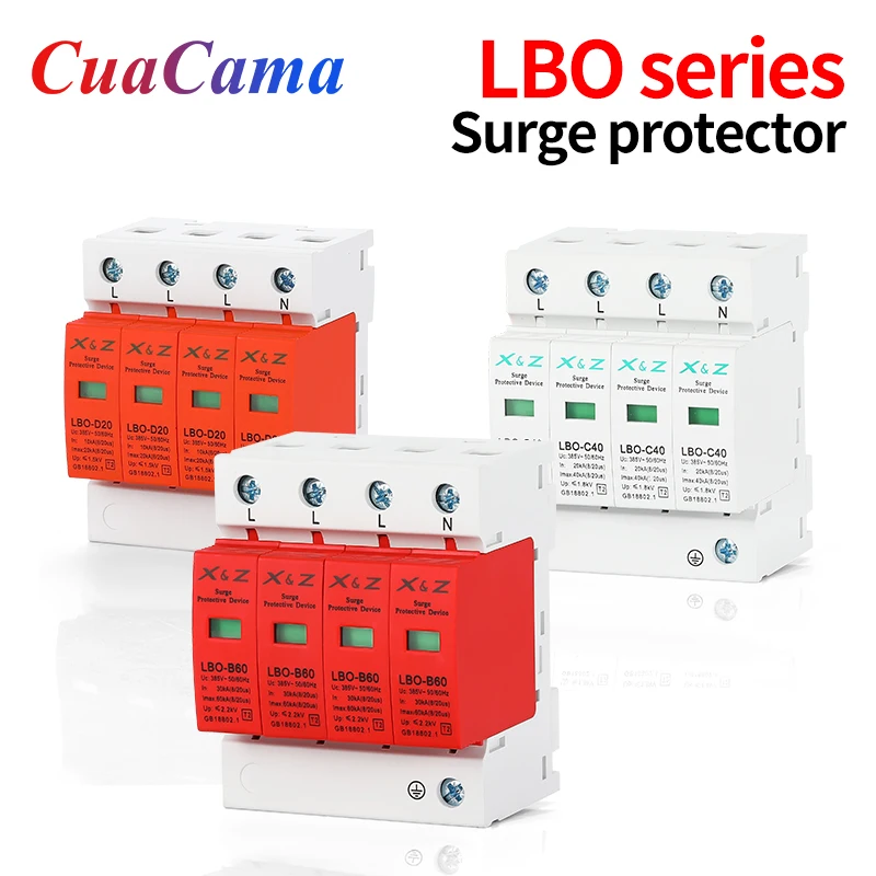 1 Pz Spd 4P Protezione Da Sovratensione Bassa Tensione Distribuzione Ca Famiglia Dispositivo Di Protezione Contro I Fulmini Scaricatore Modulo Interru