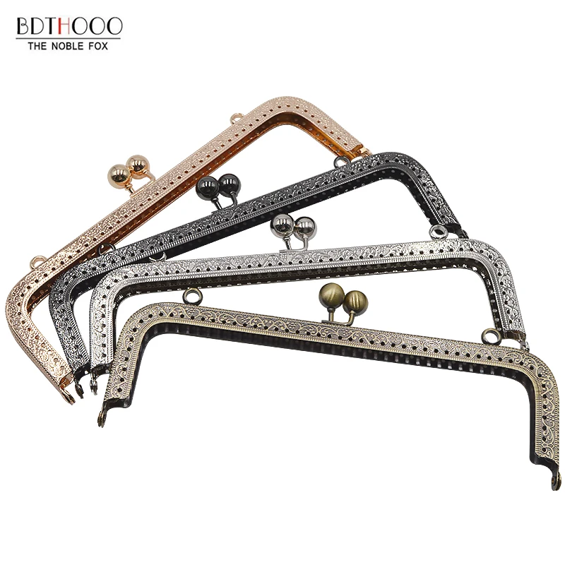 20cm  Metal Purse Frame Handle for Clutch Bag Accessories Making Kiss Clasp Lock Antique Bronze Tone Hardware Square 10pcs 9cm metal purse frame handle for clutch bag handbag accessories making kiss clasp lock square antique bronze hardware