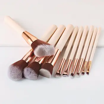 

10pcs/Set Portable Makeup Brushes Kits Excellent Craftsmanship Well Durability Eyeshadow Brow Lip Foundation Cosmetic Pens