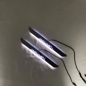 

Express delivery led door sill plate strip welcome light threshold guard protectors for jaguar F-pace
