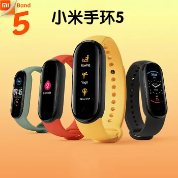 

Xiaomi Mi Band 5 Smart Bracelet 4 Color AMOLED Screen Miband 5 Smartband Fitness Traker Bluetooth Sport Waterproof Smart Band