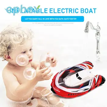 

Ephex Beautiful Electric Entertainment Bath Toys Funny Pump Toy Inflatable Boat Chromatic Plastic Bathroom Gift