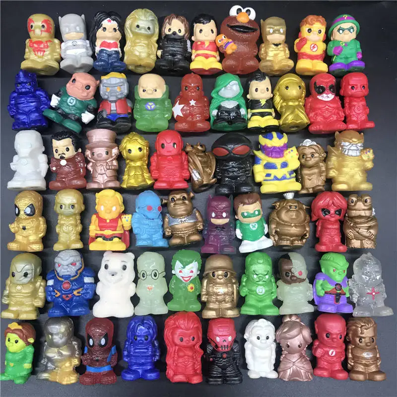 

MARVEL Pencil Toppers Series 1 2 3 The hulk batman Thanos Model Figure Spiderman Vinyl Action Soft Squishy Kids Gift