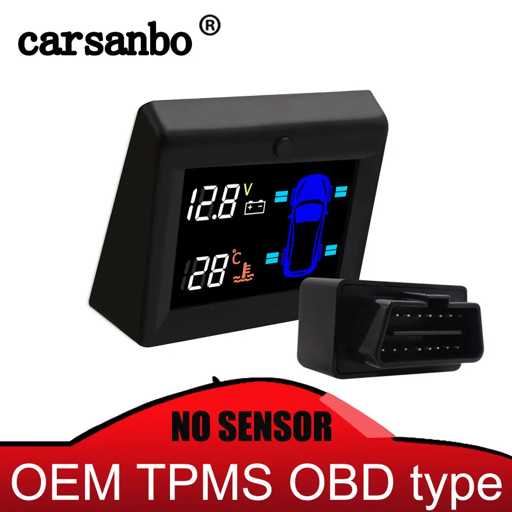 Carsanbo OBD TPMS автомобильная система контроля давления в шинах Предупреждение о