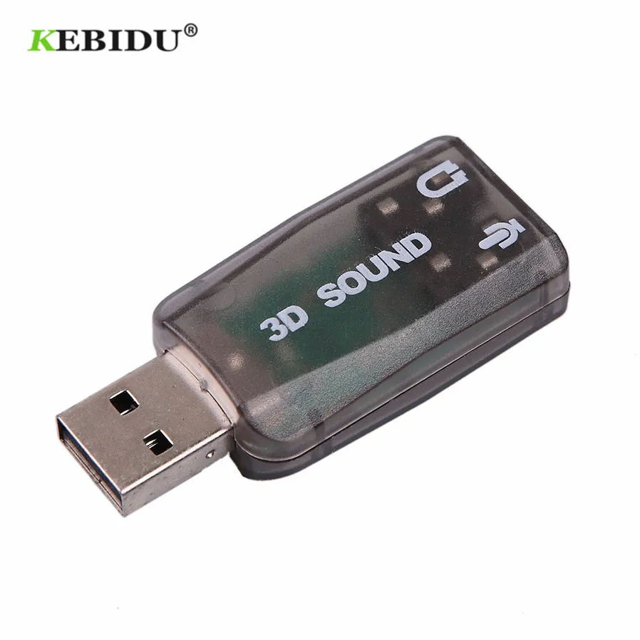 

KEBIDU external usb to 3.5mm mic headphone jack stereo headset 3d sound card audio adapter new speaker interface for laptop