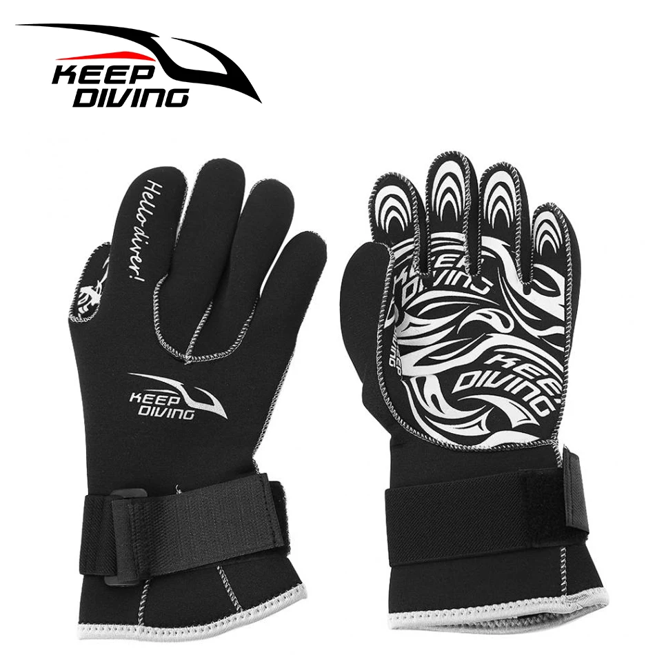 KEEP DIVING 3MM Neoprene Swimming Gloves Snorkeling Equipment Anti Scratch Keep Warm Swim Fishing Accessory Kit | Спорт и