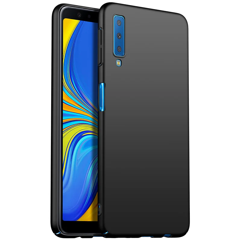 Черный Для samsung M20 M10 A9 A7 Note 8 9 S6 S7 чехол жесткий матовый принципиально ультра тонкий чехол для Galaxy S10 S8 S9 A6 A8 плюс J4 J6 - Цвет: Черный