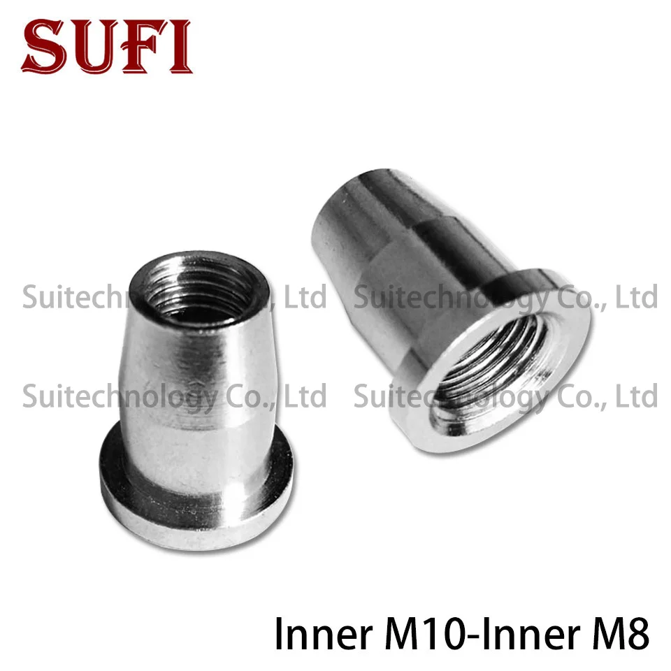 

2pcs Inner M10 to inner M8 tapered iron LED spotlight counter showcase lamp adapter screw head for DIY lighting accessories