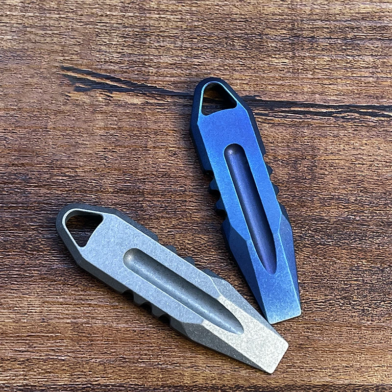 KeyUnity KR00 EDCチタンバール 携帯マルチツール ガラスブレーカー こじ棒 edcツール 100%チタン合金製品 バッククリ : KeyUnity KR00 EDCチタンバール 携帯マルチツール