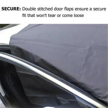 

Windshield Snow cover Sunshade Cover Universal Snow Black 6 Magnets Car