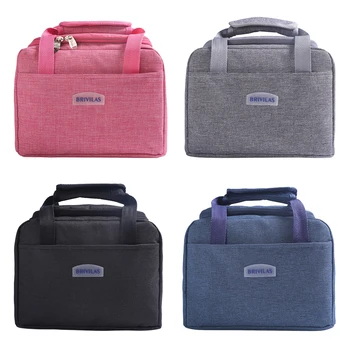 

1PCs Fresh Cooler Bag Waterproof Oxford Portable Zipper Letter Patch Lunch Bag Thermal Insulated Bento Bag Food Dinner Storage