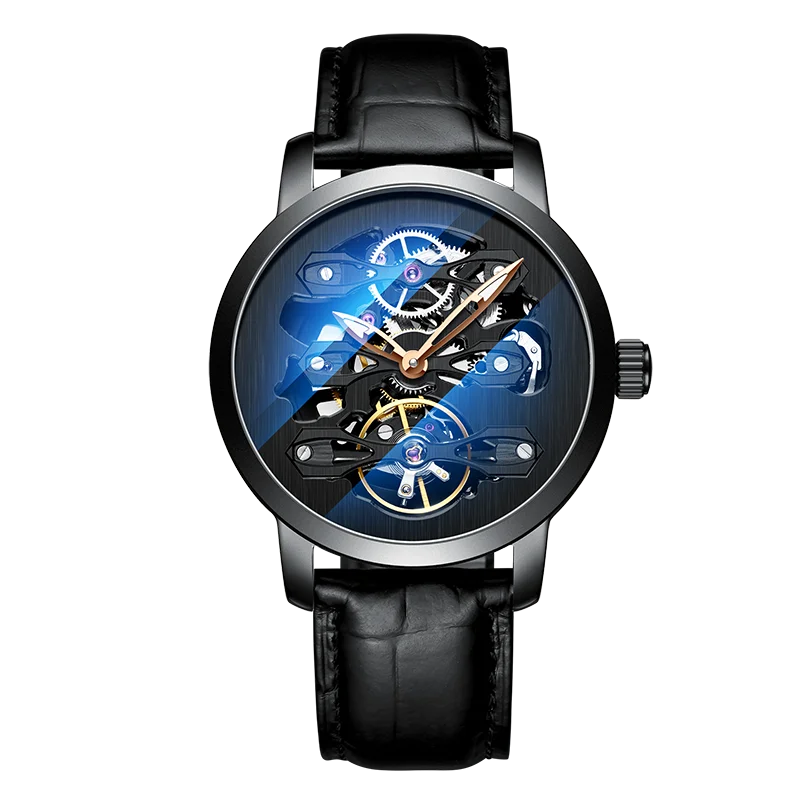 AL6811-21 AILANG, дизайн, автоматические механические часы со скелетом, Tourbillon, мужские водонепроницаемые часы с большим циферблатом, спортивные часы - Цвет: AL6811-21
