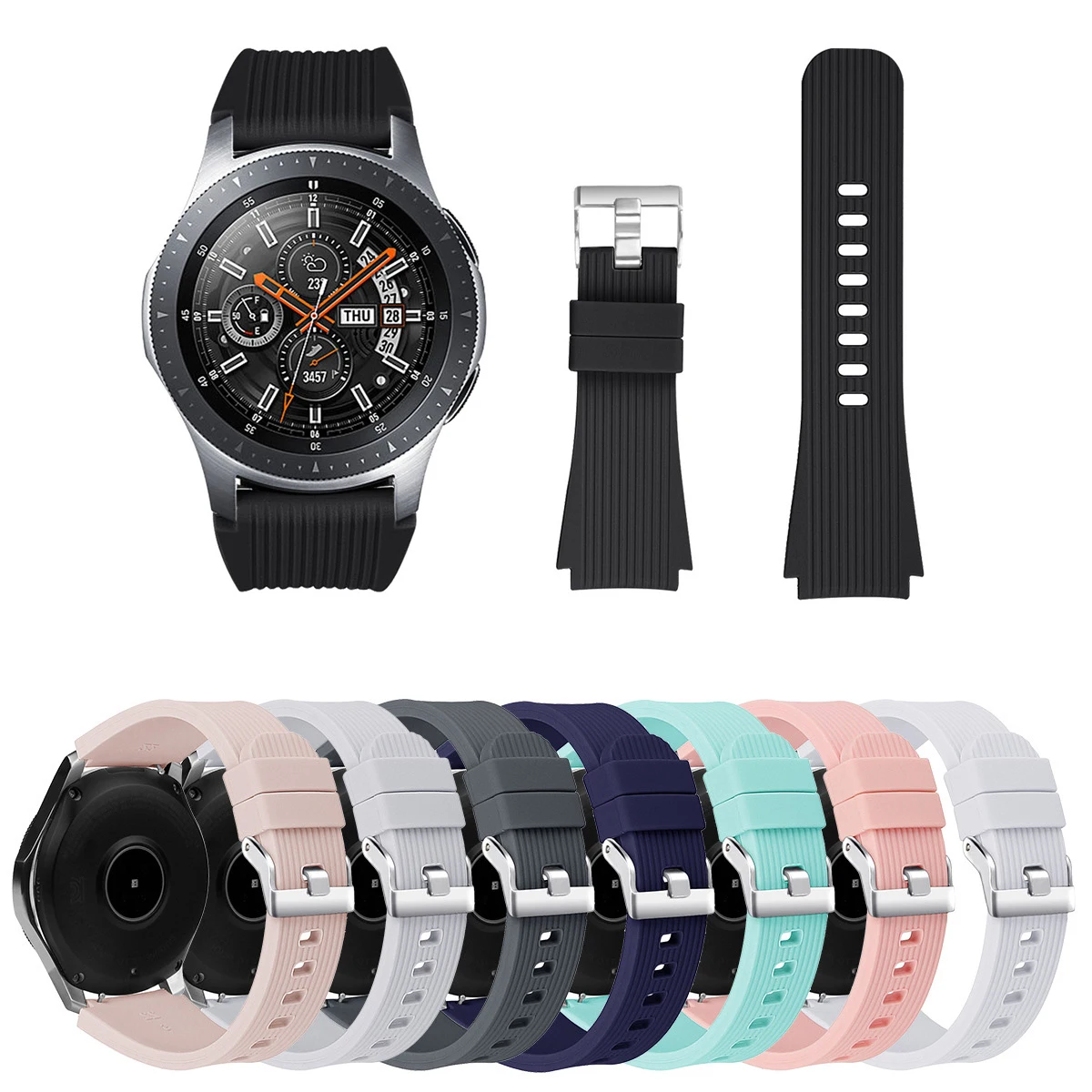 Ремешок для часов Samsung Galaxy Watch 46 мм силиконовый браслет сменный Спортивный