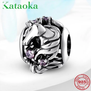 

Authentic 925 Sterling Silver God beast Unicorn Beads For Jewelry making Fit Original European Bracelets Bangles
