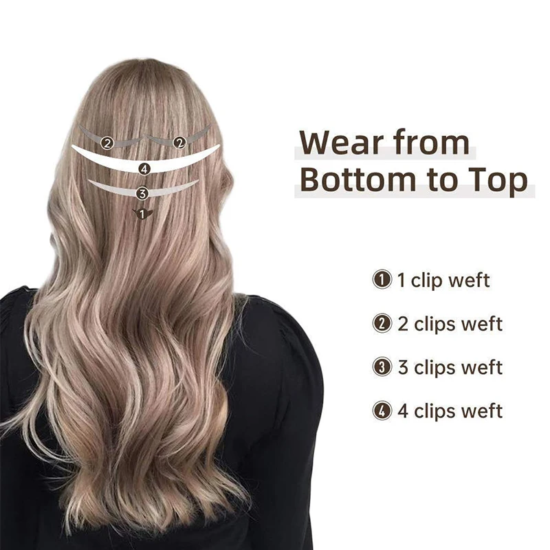 7 pc clip hair extensions