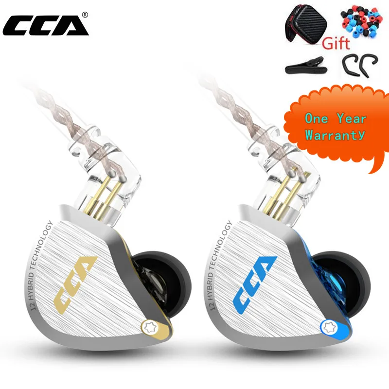 Новинка CCA C12 металлическая гарнитура 5BA + 1DD гибридные 12 шт. HIFI басовые