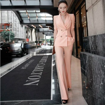 

2020 new summer and autumn office lady Fashion casual thin brand female women ladies girls Slim coat pants suit clothing