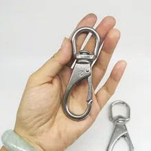 

2# Metal Stainless steel 304 Swivel Snap Hook Trigger Clip Silver Keychain Carabiner Bag Hardware