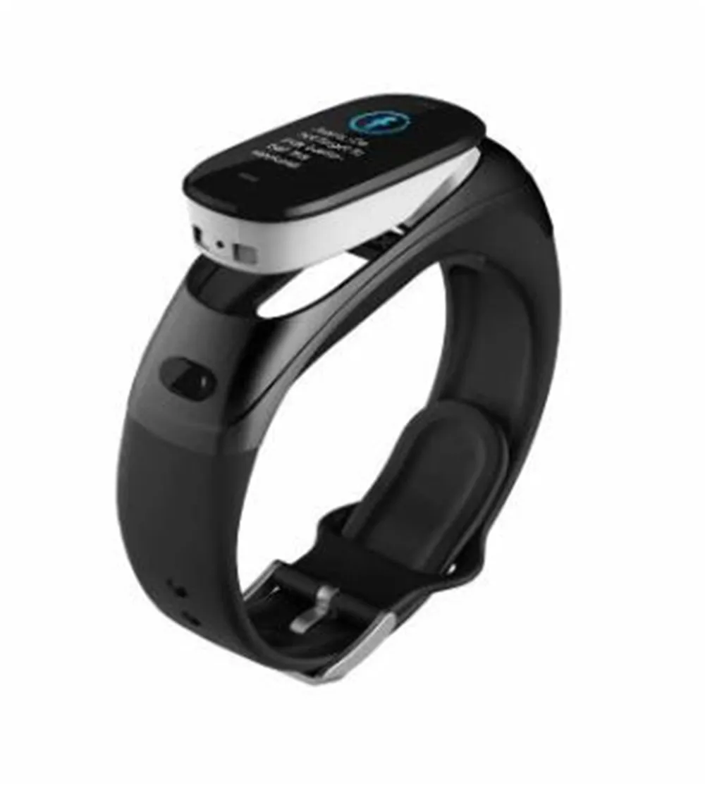 Черный 2 в 1 гарнитура Вызов Bluetooth Музыка Часы умный браслет счетчик скорости Сердца шаг контроль артериального давления Bluetooth браслет - Цвет: Черный