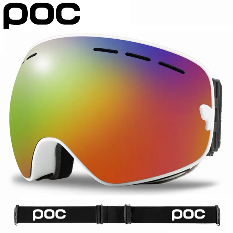

POC Ski Goggles Double Layers UV400 Anti-fog Big Mask Skiing Glasses Skiing Snow Snowboard Goggles Men Womenâ€˜s Winter Eyewear