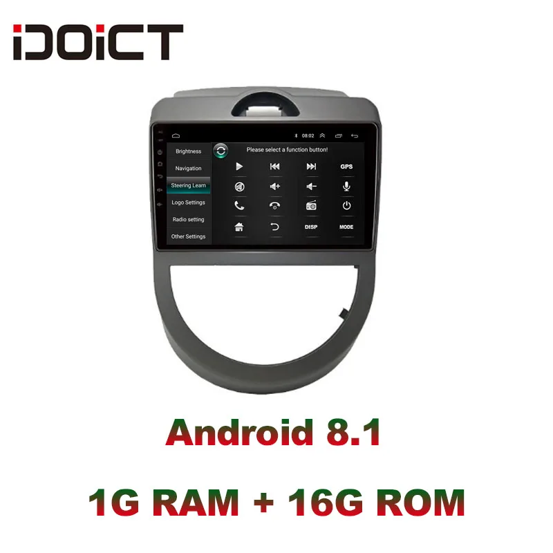 IDOICT Android 8,1 автомобильный dvd-плеер gps навигация Мультимедиа для KIA Soul 2009-2011 радио автомобильная стереосистема Bluetooth wifi