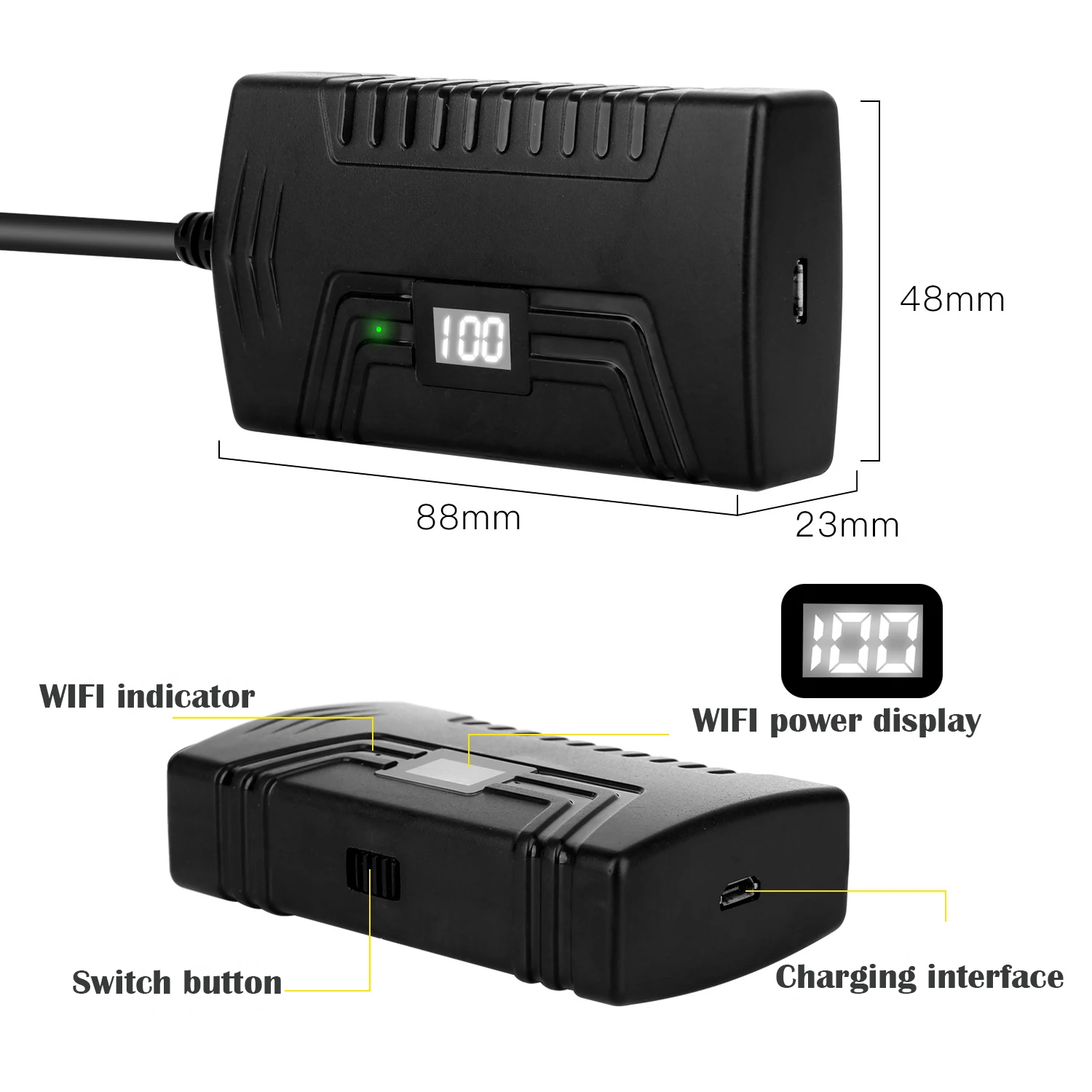 Универсальный автомобильный эндоскоп бороскоп 8LED 1080P IP67 wifi, портативный промышленный водонепроницаемый автомобильный аксессуар 3,5 м 5 м 10 м