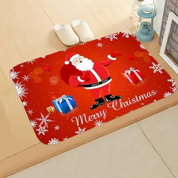 

2020 Christmas Mat Outdoor Carpet Doormat Santa Ornament Christmas Decoration for Home Xmas Navidad Deco Noel New Year Gift 2021