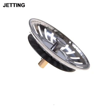 

One Piece Stainless Steel Kitchen Sink Strainer Stopper Waste Plug Sink Filter Bathroom Basin Sink Drain