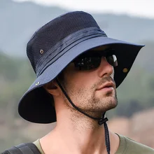 Мужская Летняя рыболовная Кепка, солнцезащитная Кепка, водонепроницаемая УФ-защита, шляпа для сафари, дышащая уличная охотничья Кепка, мужские солнцезащитные шляпы, рыбак