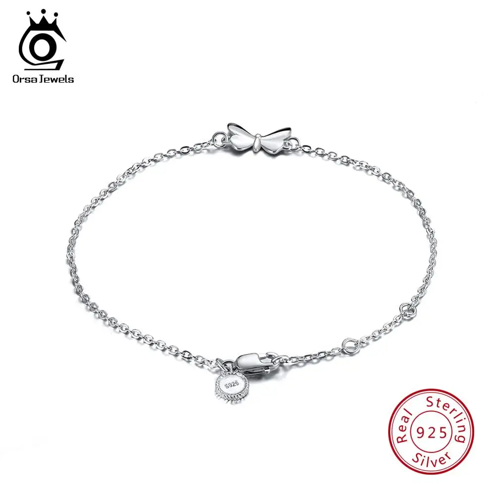 Женские браслеты ORSA JEWELS из стерлингового серебра 925 пробы с подвеской бабочкой