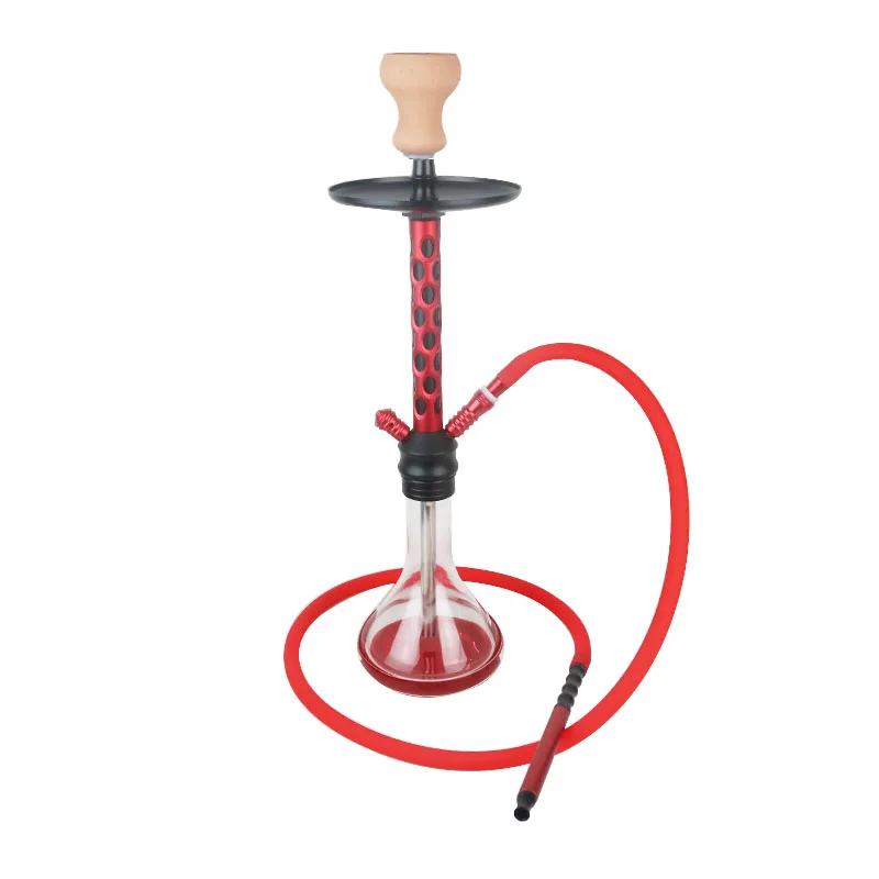 SY стеклянный кальян с керамической чашей Sheesha силиконовый шланг угольный щипцы Chicha Narguile аксессуары - Цвет: Red