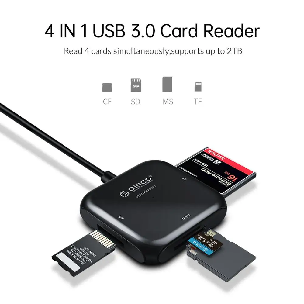 Устройство для чтения и записи карт памяти ORICO 4 в 1 USB 3 0 OTG|memory card reader|multi memory readercard