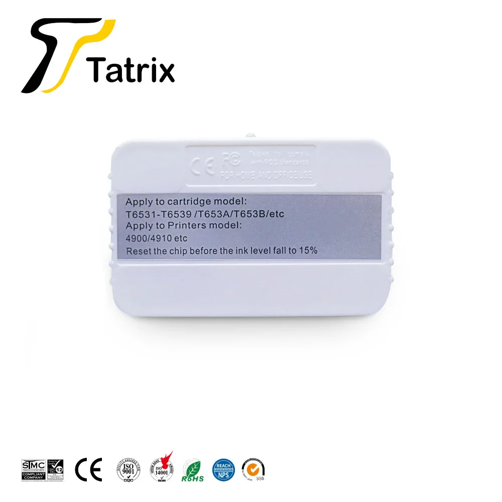 Resetter Del Chip Della Cartuccia Di Inchiostro T6531-T653B / T6551-T655B Per Epson Stylus Pro 4900 4910 Resetter Della Cartuccia Surecolor P5000 P508