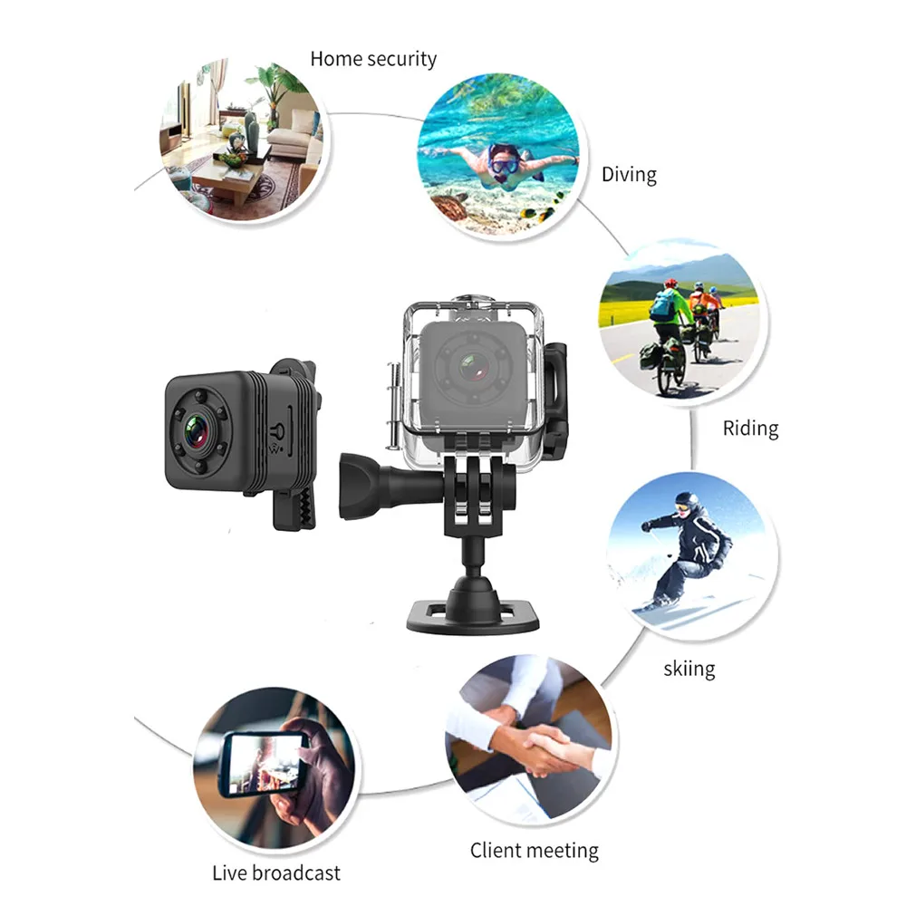 Mini IP Camera WiFi HD 1080P Outdoor Waterproof Sports Infrared Video Sensor Night Vision Shell Camcorder Micro Cam DVR Motion