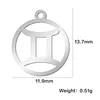 Teamer 12pcs Zodiac Floating Charms Stainless Steel Gemini Aries Libra Taurus Twelve Constellation Pendant  for Jewelry Making ► Photo 3/6