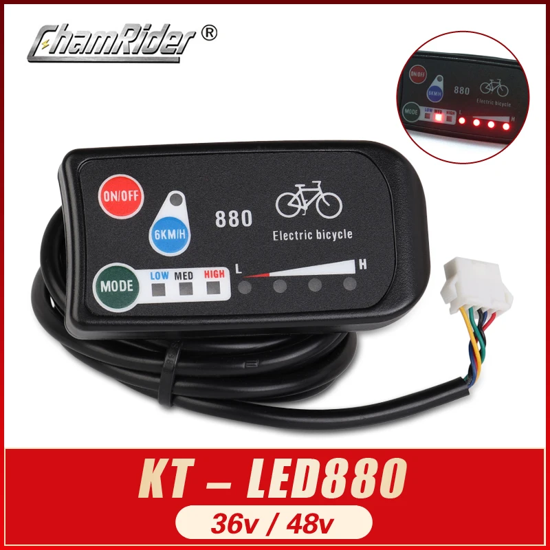 Kostenloser Versand 36V 48V Elektrische Fahrrad KT LED LED880 ebike
