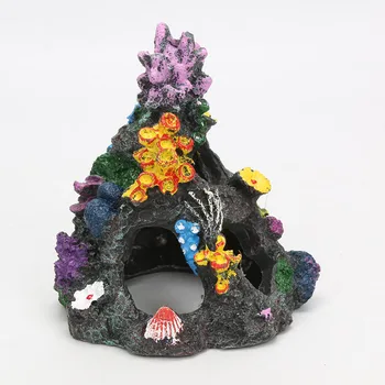 

Aquarium Decoration Artificial Coral Mountain Synthetic Resin Coral Dazzling Stone for Aquarium Decoration for Fish Tank AA0060
