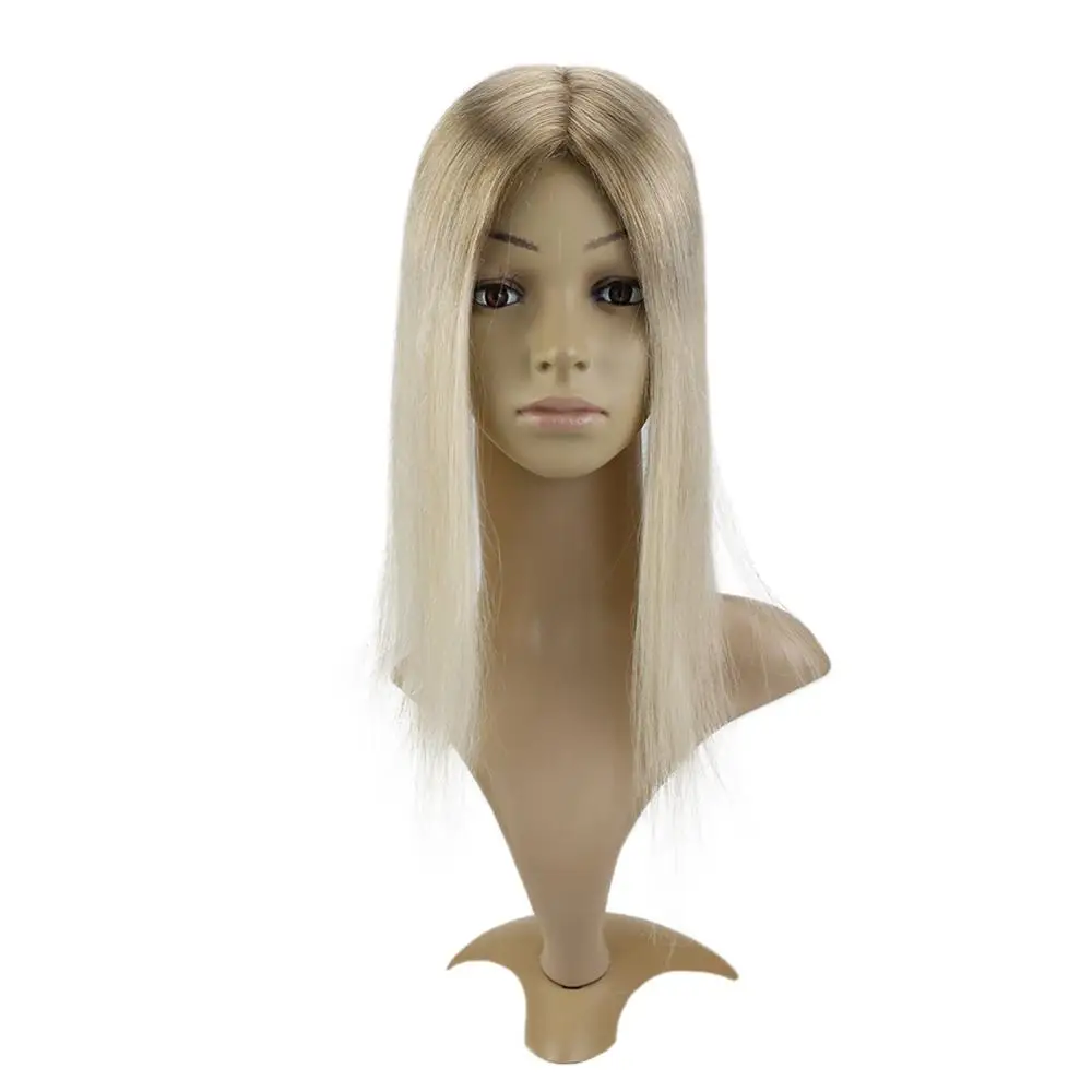 Moresoo заколка для волос 100% настоящие Реми парики из натуральных волос парик для женщин 5X5 10-18 дюймов Омбре цвет #6/613