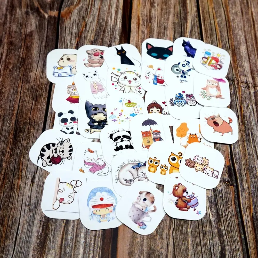 32pcs Cute Cartoon Animals Waterproof Stickers DIY Laptop Luggage Phone Guitar Skateboard Kids Students Gift | Игрушки и хобби