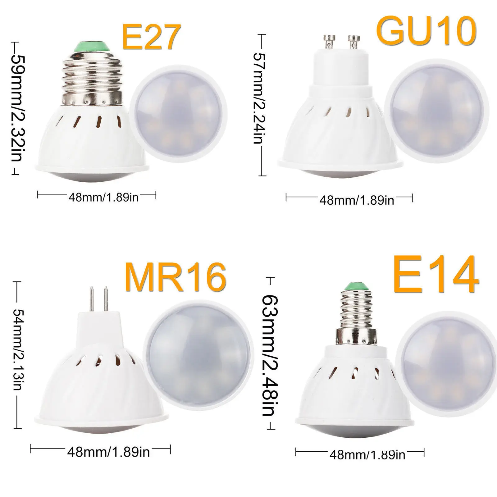 GU10 MR17 E27 E14 Светодиодный прожектор лампы 4 Вт 9 светодиодный s lampara 110 В 220 GU 10 7030 SMD