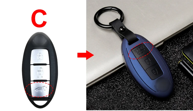 Cover chiave telecomando per Nissan Rogue XTrail T32 T31 Qashqai J11 J10 dà i colpi Tiida Pathfinder Murano Juke - H756823e858ac4d44b9b71c9fe085cd01q