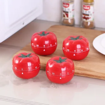 

Creative Design Tomato Timer Cute Reminder for Kitchen Cooking 5-55 Minutes Dial Timers Countdown Counter Alarm Cooking Tool