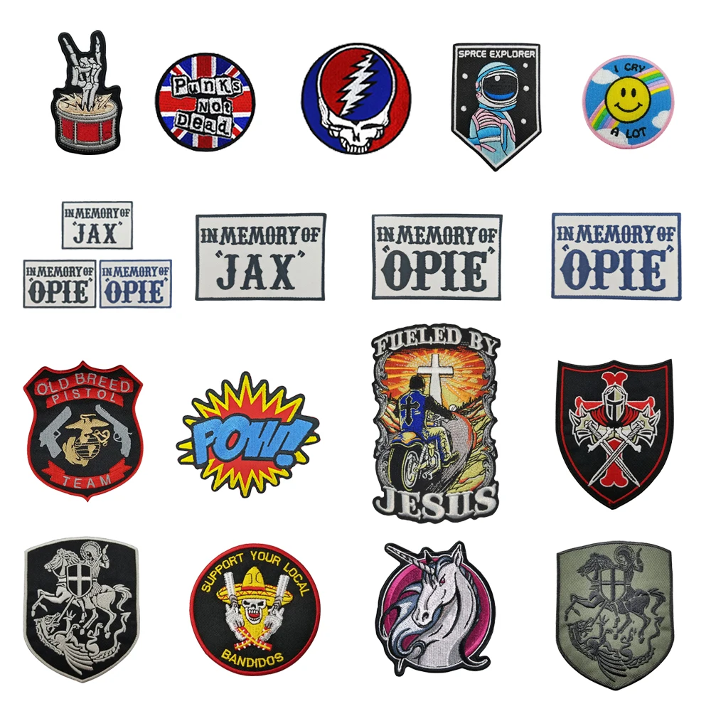 Нашивки с вышитыми черепами MCPATCH металлические нашивки для одежды байкерские